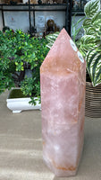 Rose Quartz with Fire Quartz Tower