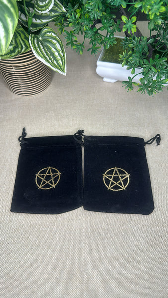 Black Velvet Pentacle Bags