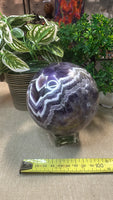Chevron amethyst sphere