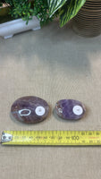 Amethyst and agate palm stones