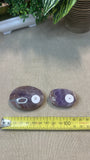 Amethyst and agate palm stones