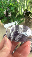 Chevron amethyst palm stones