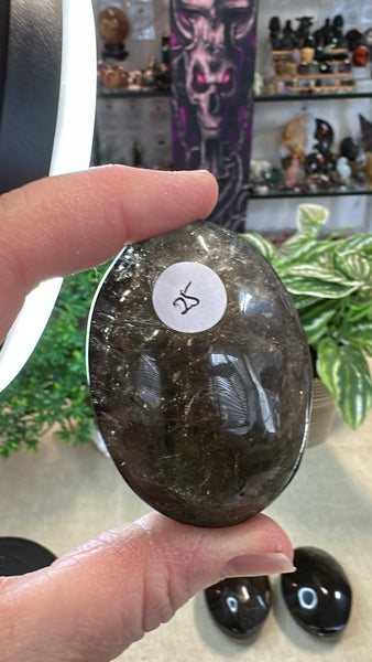 Smokey Quartz Palm Stones
