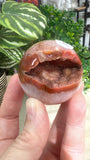 Carnelian druzy spheres