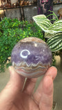 Amethyst and agate sphere
