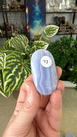 Blue Lace Agate Palm Stones