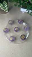 Amethyst Seven Star Array Chakra Plate