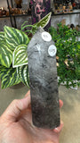 Black Tourmaline in Quartz Tower