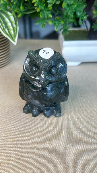 Moss Agate Owl