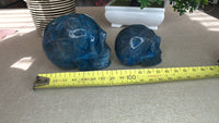 Blue apatite skulls