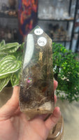 Smokey Quartz tower on custom stand