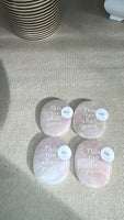 Rose Quartz engraved worry stones