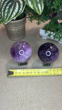 Purple fluorite spheres
