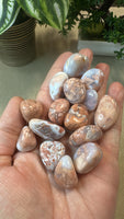 Pink agate tumbles