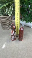 Red moss agate points
