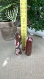 Red moss agate points