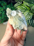 Green Apophyllite with peach Stilbite