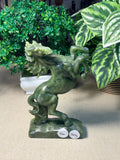 Green Jade Horse Carving