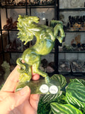 Green Jade Horse Carving