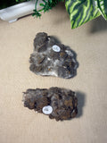 Chalcopyrite on calcite clusters