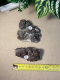 Chalcopyrite on calcite clusters