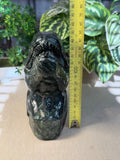 Dark Green Jade T-Rex Head