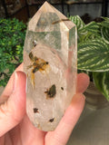 Clear Quartz Tower with Green Tourmaline