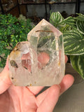 Clear Quartz Tower with Green Tourmaline