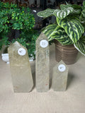 Green and White Rutile Points