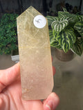 Green and White Rutile Points