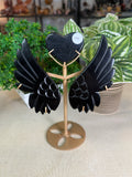 Obsidian Heart with wings
