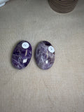 Chevron Amethyst Palm Stones