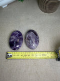 Chevron Amethyst Palm Stones