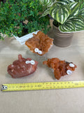 Tangerine Quartz Clusters