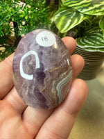 Amethyst and agate palm stones