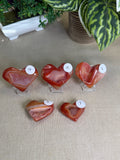 Carnelian Druzy Hearts