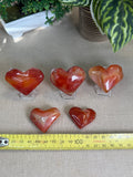 Carnelian Druzy Hearts