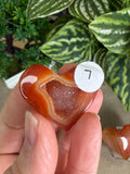Carnelian Druzy Hearts