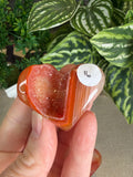 Carnelian Druzy Hearts