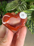 Carnelian Druzy Hearts