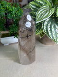 Black tourmaline in Quartz tower