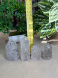 Black tourmaline in Quartz points