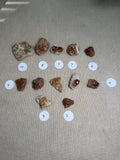 Orange Garnet Pieces