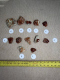 Orange Garnet Pieces