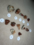 Orange Garnet Pieces