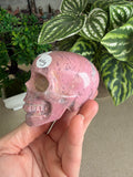 Rhodonite Skull