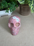 Rhodonite Skull
