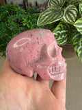 Rhodonite Skull