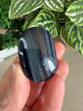 Blue Tiger Eye Palm Stone