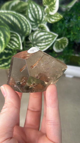 Red Rutile in Smokey Quartz Free Form